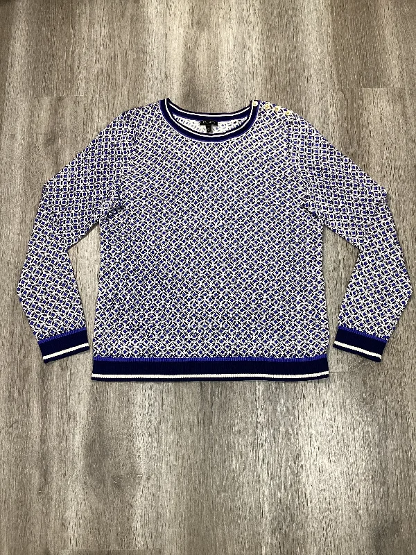 Minimalist Rebel Top Long Sleeve By Talbots In Black & Blue, Size: M
