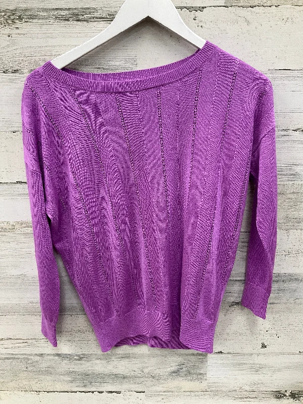 Rugged Classic Top Long Sleeve By Banana Republic In Purple, Size: Xs