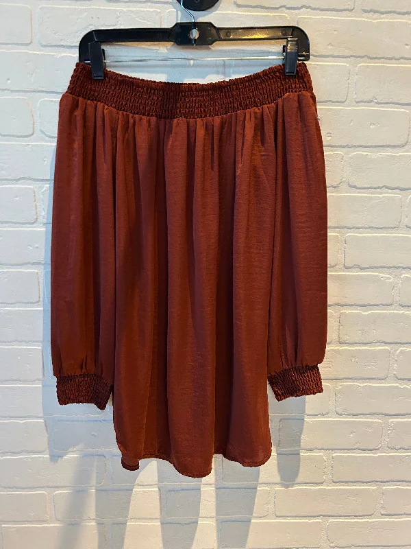 Retro Edge Top Long Sleeve By Cabi In Orange, Size: M