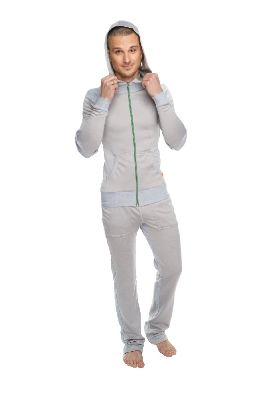 Classic Rugged **Winter Collection** Mid-Weight Performance-Luxe-Fleece Form-fit Crossover Yoga Track Hoodie (Stainless Steel Grey) Classic Rugged **Winter Collection** Mid-Weight Performance-Luxe-Fleece Form-fit Crossover Yoga Track Hoodie (Stainless Steel Grey)