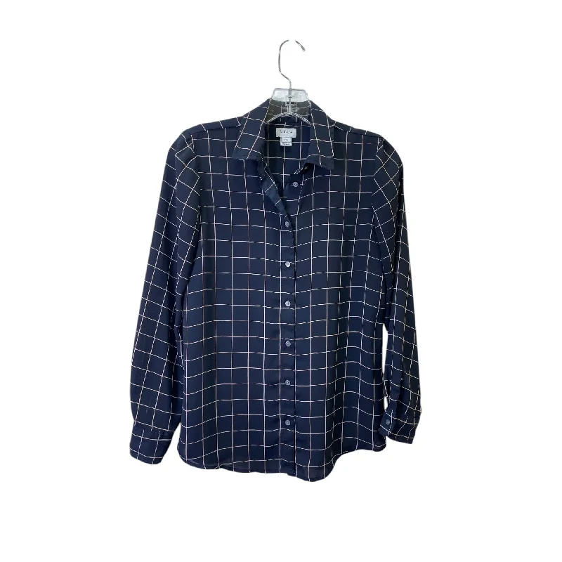 Smart Minimal Top Ls By J. Crew In Blue & Pink, Size:Xxs