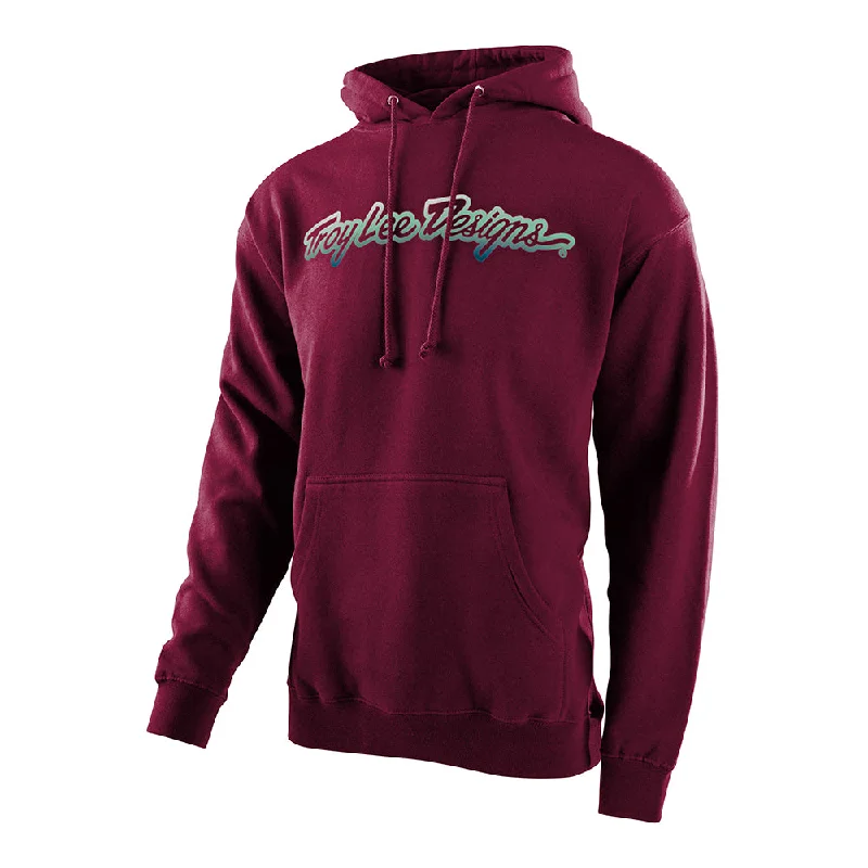 Monochrome Minimal Pullover Hoodie Signature Maroon