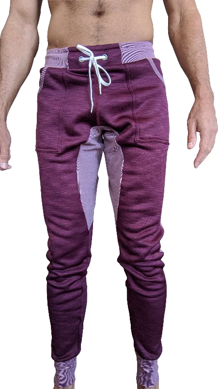 Chic Rebel **Winter Edition** Performance-Luxe-Fleece Long Cuffed Jogger & Yoga Sweat Pants (Plum Purple) Chic Rebel **Winter Edition** Performance-Luxe-Fleece Long Cuffed Jogger & Yoga Sweat Pants (Plum Purple)