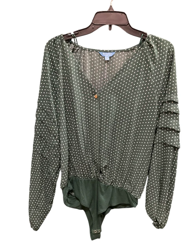 Understated Street Top Long Sleeve Basic By Draper James In Polkadot Pattern, Size: L