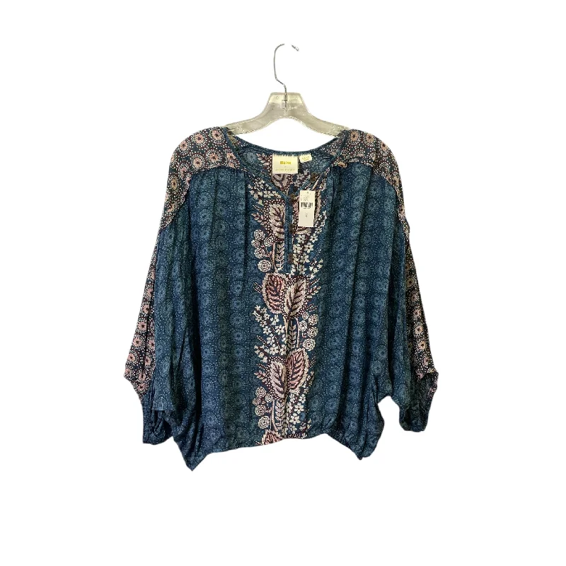 Rugged Edge Top Ls By Maeve In Blue, Size:M