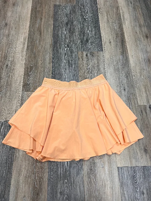Vintage Sleek Athletic Skort By Lululemon In Orange, Size: 8