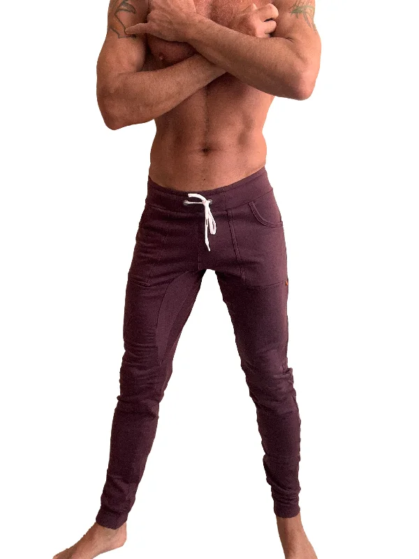 Relaxed Street **Winter Edition** Luxury-Fleece Long Cuffed Jogger & Yoga Sweat Pants (Burgundy) Relaxed Street **Winter Edition** Luxury-Fleece Long Cuffed Jogger & Yoga Sweat Pants (Burgundy)