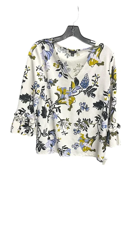 Urban Polished Top Long Sleeve By Ann Taylor In Floral Print, Size: M