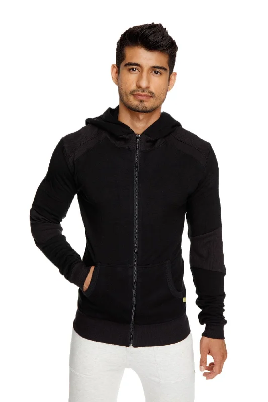 Rugged Edge **Winter Collection** Mid-Weight LUXURY-Fleece Form-fit Crossover Yoga Track Hoodie (Black) Rugged Edge **Winter Collection** Mid-Weight LUXURY-Fleece Form-fit Crossover Yoga Track Hoodie (Black)