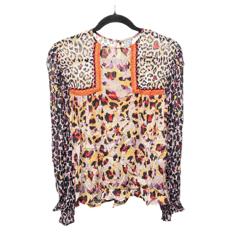 Sleek Rugged Top Long Sleeve By Bl-nk In Multi-colored, Size: Xs