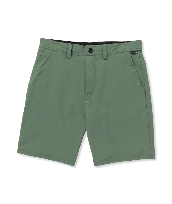 Retro Monochrome Volcom Frickin Cross Shred 20 Shorts-Fir Green