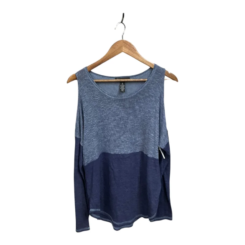 Minimal Classic Top Long Sleeve By Inc In Blue, Size: M