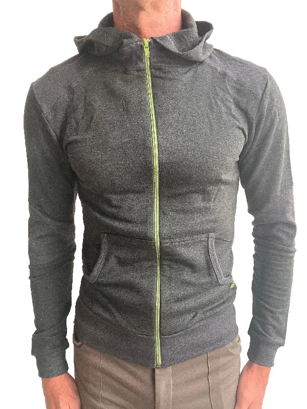 Minimalist Street **Winter Collection** Mid-Weight LUXURY-Fleece Form-fit Crossover Yoga Track Hoodie (Charcoal) Minimalist Street **Winter Collection** Mid-Weight LUXURY-Fleece Form-fit Crossover Yoga Track Hoodie (Charcoal)