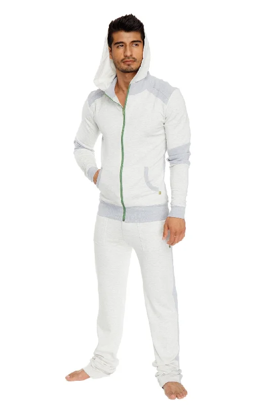 Monochrome Chic **Winter Collection** Mid-Weight LUXURY-Fleece Form-fit Crossover Yoga Track Hoodie (Light Grey) Monochrome Chic **Winter Collection** Mid-Weight LUXURY-Fleece Form-fit Crossover Yoga Track Hoodie (Light Grey)