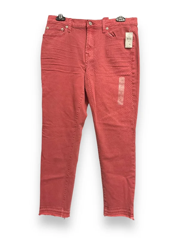 Minimal Polished Jeans Skinny By Gap In Red Denim, Size: 10
