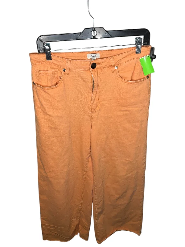 Smart Sophisticated Jeans Wide Leg By Easel In Orange, Size: L