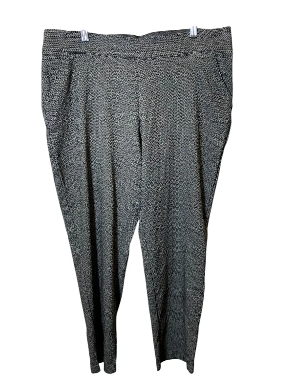 Retro Rugged Pants Cropped By Simply Vera In Grey, Size: Xl