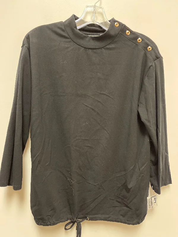 Vintage Contemporary Top Long Sleeve By Chicos In Black, Size: S