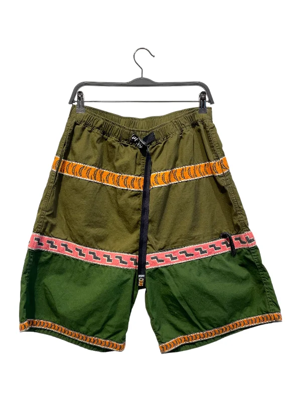 Modern Minimal KAPITAL/Shorts/XL/Cotton/GRN/Animal Pattern/Pattern taping, buckle closur