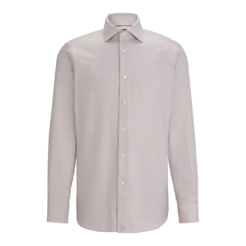Effortless Urban Regular-fit long-sleeved shirt in cotton dobby