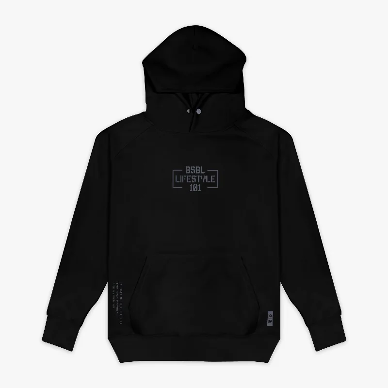 Urban Minimal Off-Field Performance Hoodie - Black