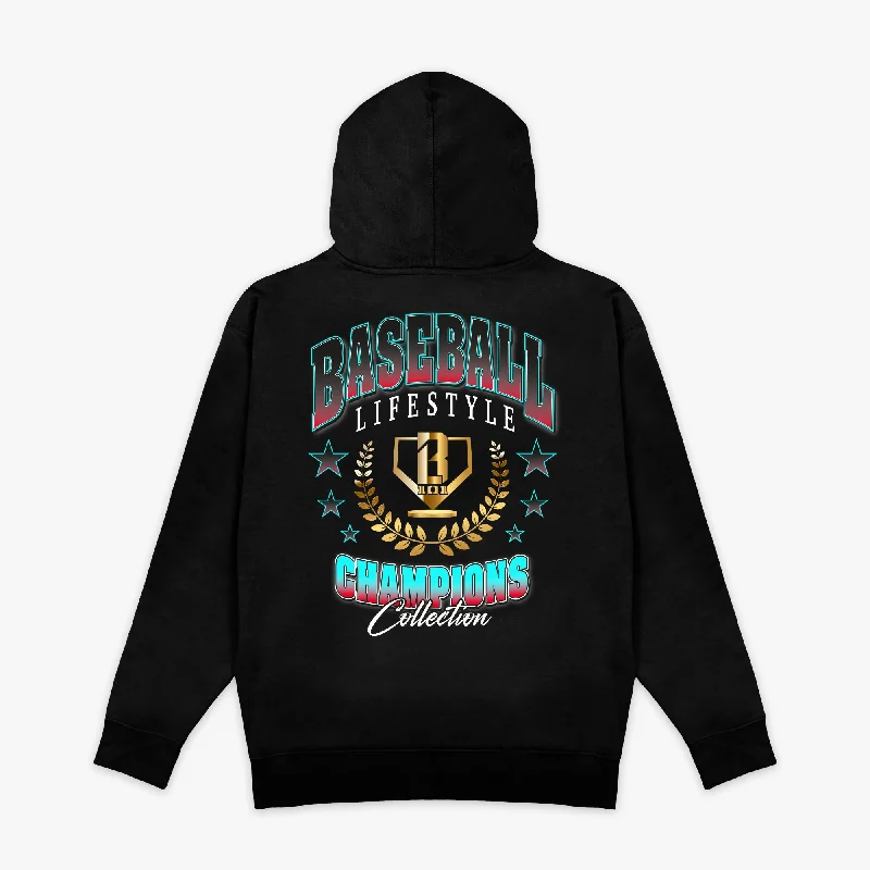 Smart Rugged Champions Logo Hoodie - Black