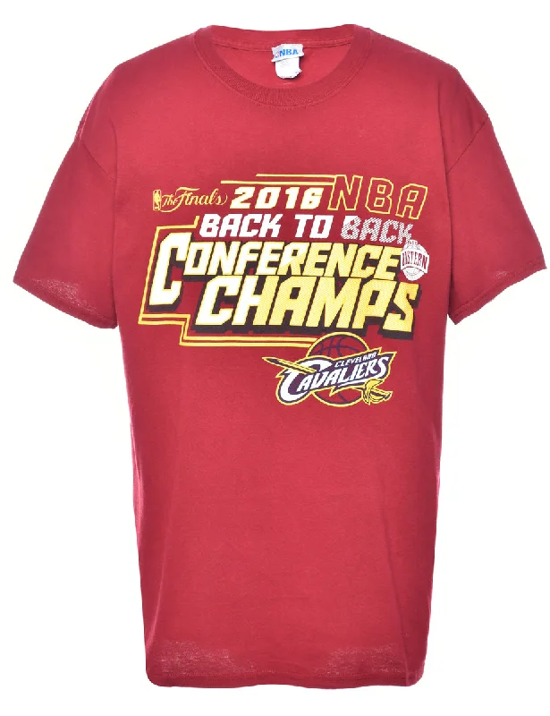 Retro Rugged NBA Cleveland Cavaliers Sports T-shirt - L