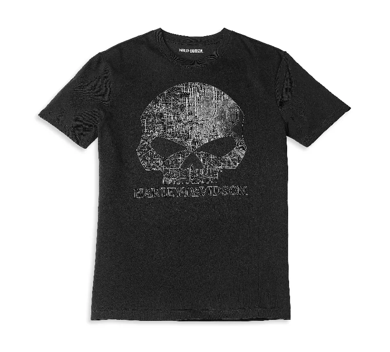Chic Polished Harley-Davidson Men's Milwaukee Map Skull Graphic Tee - Tall, 96061-22VT Chic Polished Harley-Davidson Men's Milwaukee Map Skull Graphic Tee - Tall, 96061-22VT