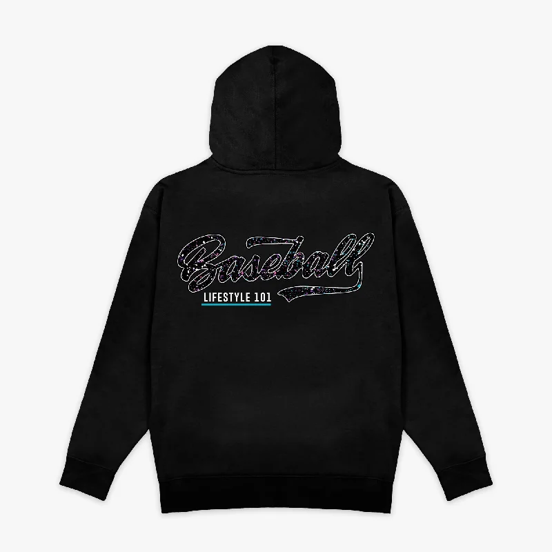Relaxed Street Splatter Hoodie - Black/Galaxy