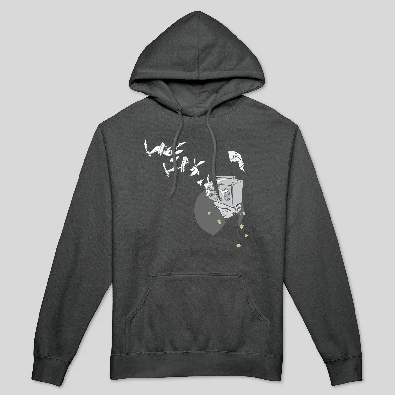 Vintage Cool BIRD BOOMBOX MEN'S HOODIE