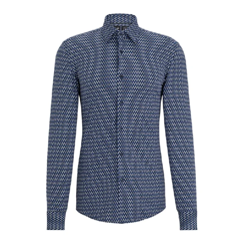 Contemporary Edge Slim-fit shirt in printed performance-stretch material