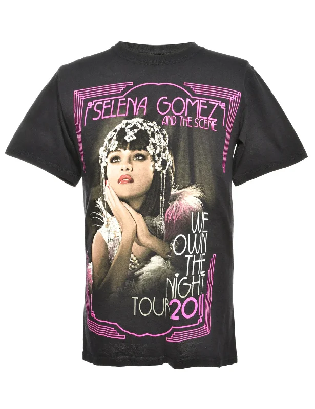 Monochrome Rugged Selena Gomez Band T-shirt - S