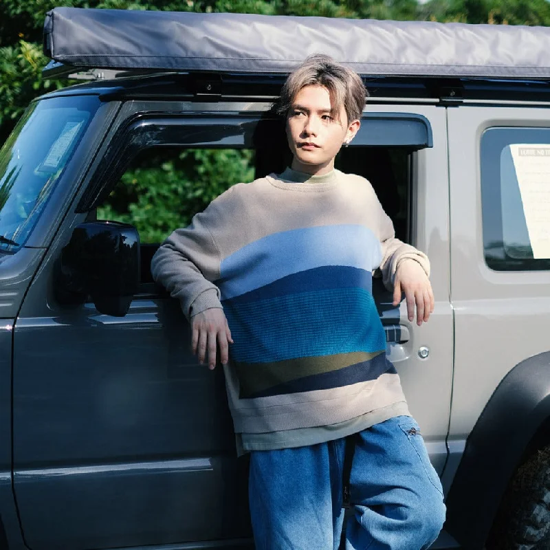 Urban Chic (KN055) Colorblock Knit Pullover