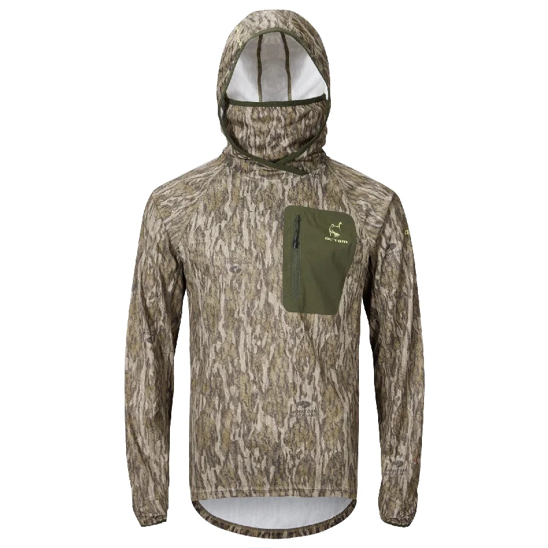Retro Monochrome Early Bird Gator Hoodie With Insect Repellent