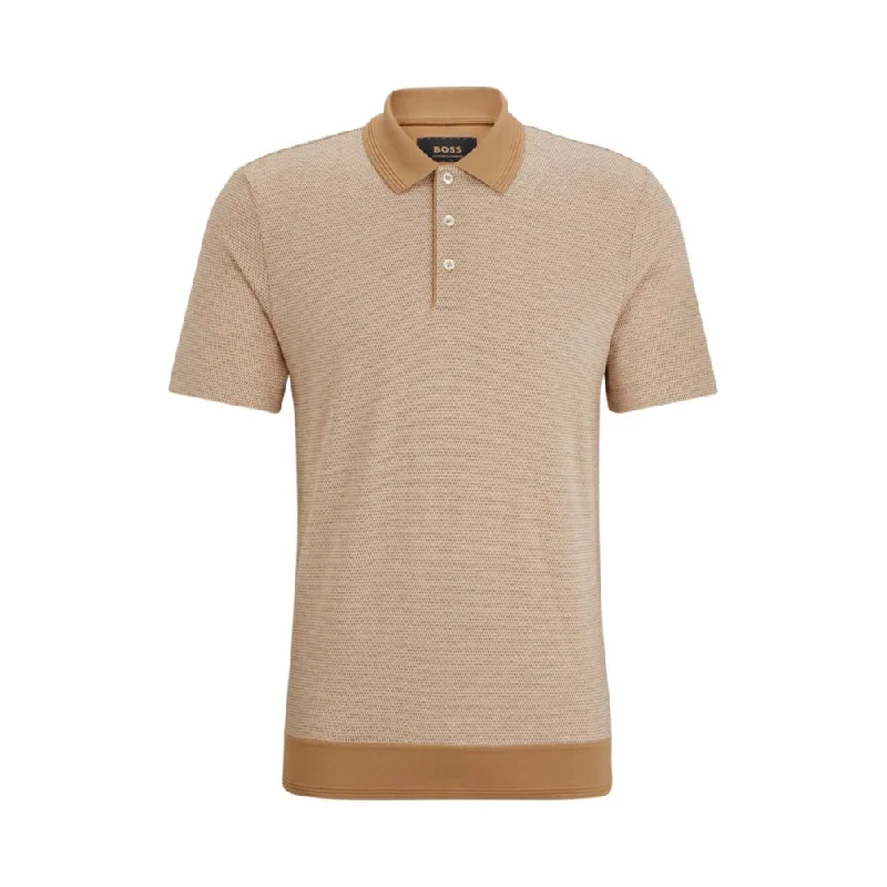 Smart Urban Bubble-structure polo shirt in cotton and cashmere