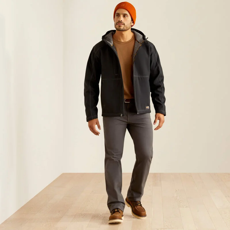 Monochrome Luxe Ariat Men's Rebar Sherpa Stretch Canvas Softshell Jacket Black - 10052112 Monochrome Luxe Ariat Men's Rebar Sherpa Stretch Canvas Softshell Jacket Black - 10052112