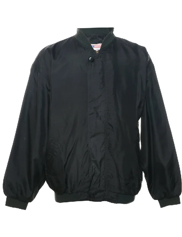 Minimal Timeless Zip Front Bomber Jacket - L