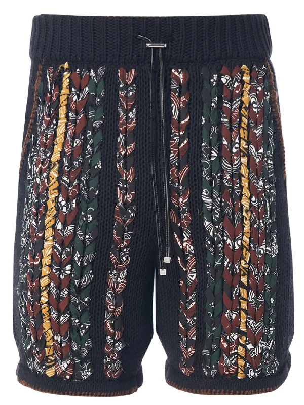 Smart Contemporary Amiri Braided Bandana Shorts Black