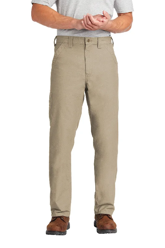 Sleek Classic Carhartt Mens Canvas Work Dungarees w/ Pockets - Tan Brown - NEW