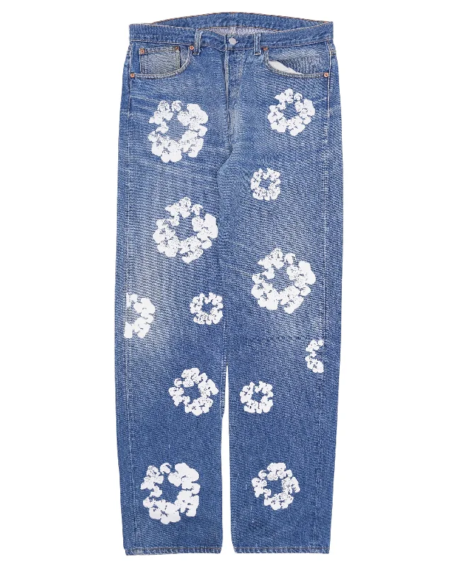 Contemporary Rugged Levi's Cotton Wreath Jeans