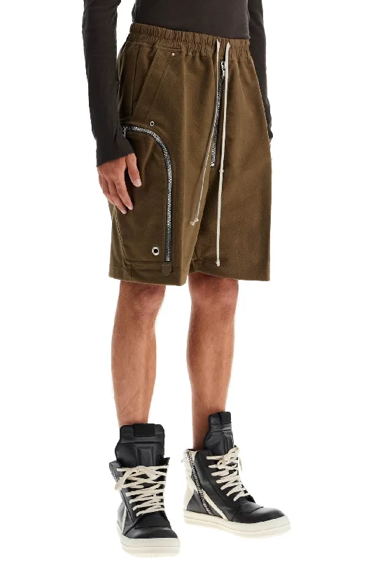Monochrome Luxe Rick Owens Cargo Pocket Shorts
