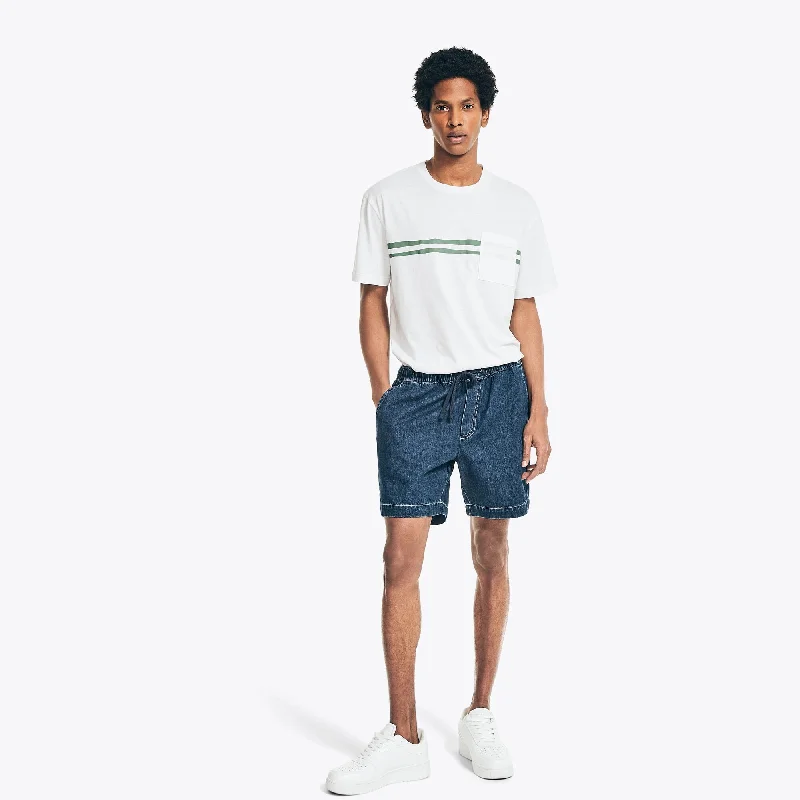 Minimal Luxe Nautica Mens Nautica Jeans Co. 7" Relaxed Fit Pull-On Denim Short