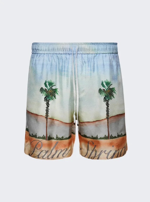 Timeless Chic Amiri X The Webster Silk Dinosaur Shorts Multicolor