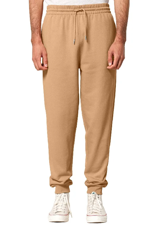 Polished Classic Stanley/Stella Mens Flyer Jogger Sweatpants w/ Pockets - Latte Brown - NEW