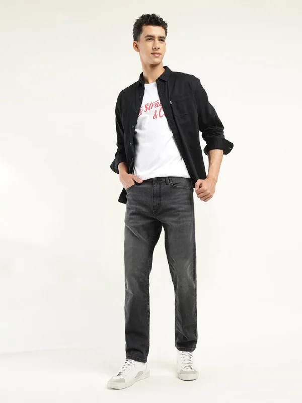 Vintage Sleek Men's 513 Slim Straight Fit Black Jeans