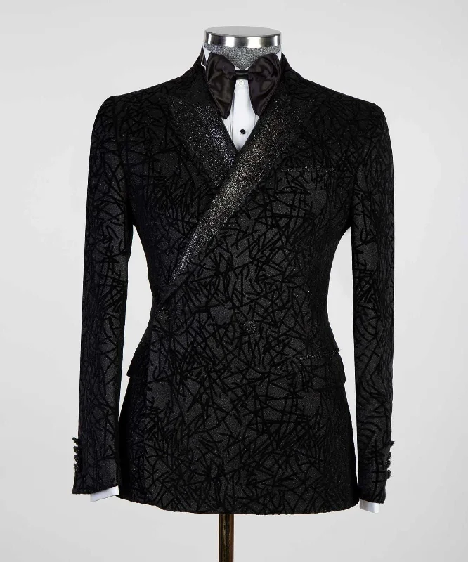Modern Heritage Party Wear Black Tuxedo double breasted