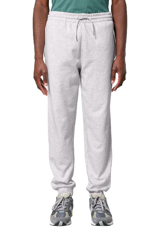 Retro Monochrome Stanley/Stella Mens Flyer Jogger Sweatpants w/ Pockets - Heather Cool Grey - NEW Retro Monochrome Stanley/Stella Mens Flyer Jogger Sweatpants w/ Pockets - Heather Cool Grey - NEW