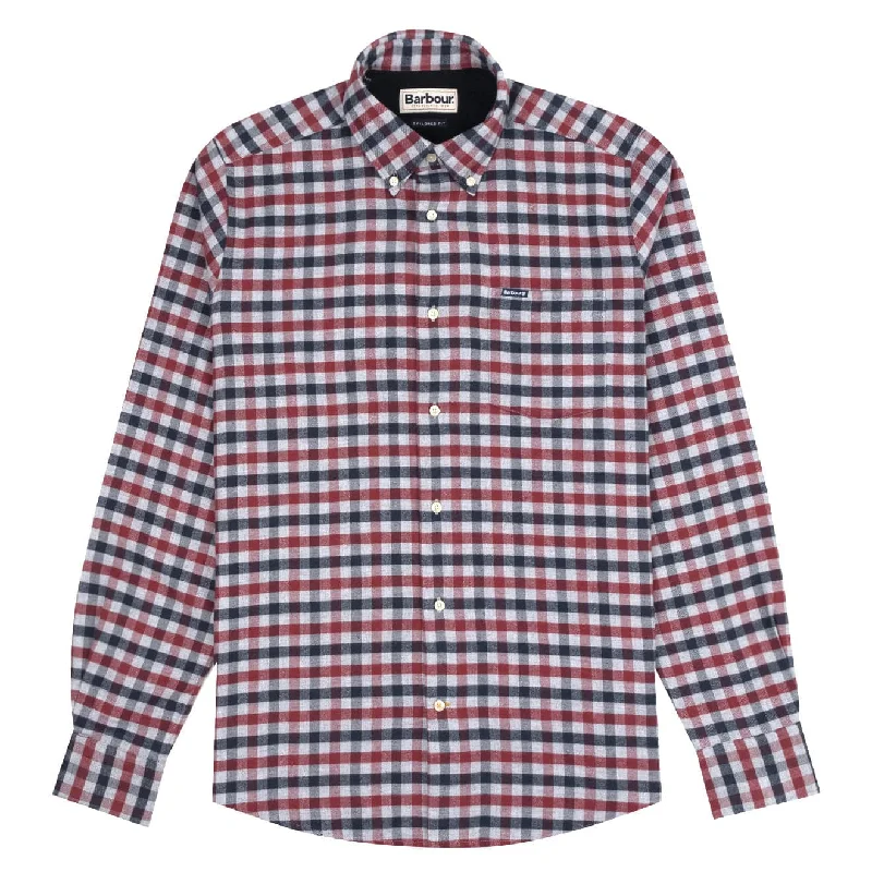Heritage Urban Business Casual Barbour Roth Tailored Shirt Grey Marl