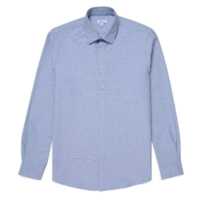 Heritage Edge Urban Gear Sunspel Casual L/S Shirt Dark Blue Oxford
