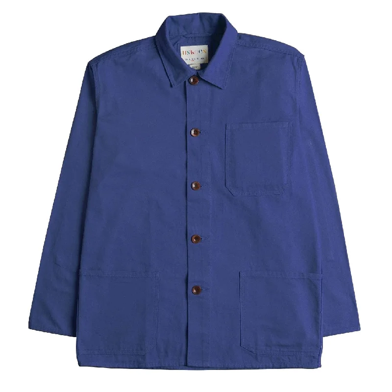 Smart Contemporary Summer Wear Uskees 3001 Buttoned Overshirt Ultra Blue